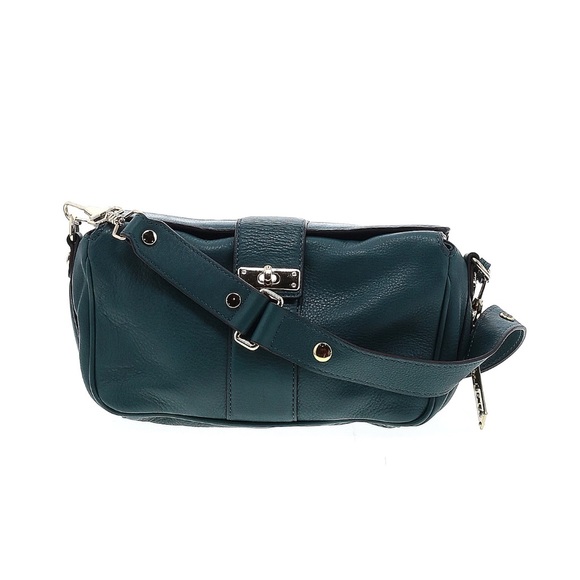 Rabeanco leather crossbody bag. Teal - Picture 1 of 3